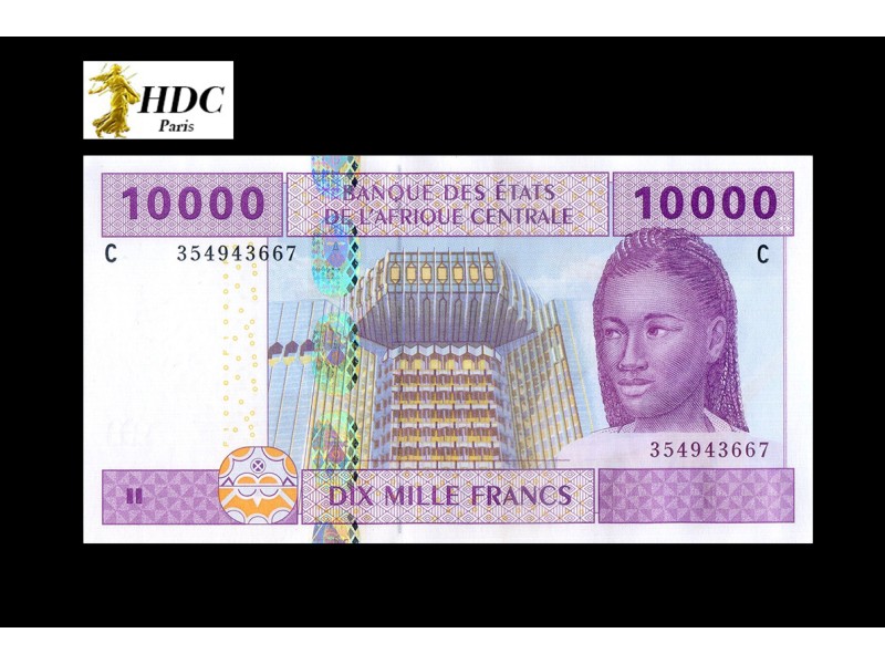 10000 Francs ÉTATS DE L'AFRIQUE CENTRALE 2002 P. 610Ca