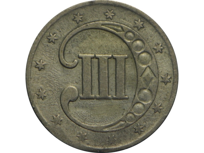 3 Cents ÉTATS-UNIS D'AMÉRIQUE 1853