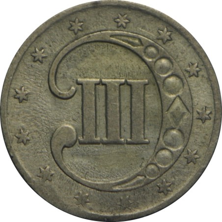 3 Cents ÉTATS-UNIS D'AMÉRIQUE 1853