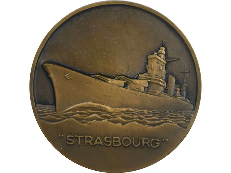 Médaille Navire de Guerre  LE STRASBOURG  Par...