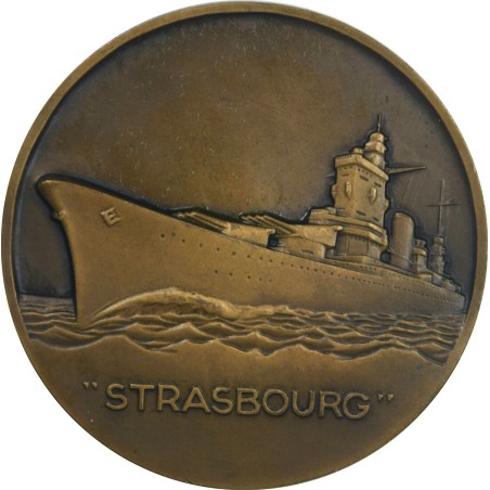 Médaille Navire de Guerre  LE STRASBOURG  Par G. GUIRAUD