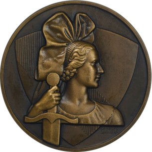 Médaille Navire de Guerre  LE STRASBOURG  Par G. GUIRAUD
