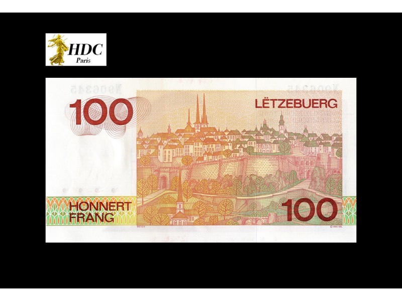 100 FRANCS LUXEMBOURG 1980 P.57b