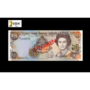 25 Dollars Spécimen ÎLES CAIMANS 1998 P.24s