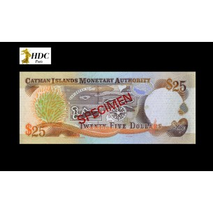 25 Dollars Spécimen ÎLES CAIMANS 1998 P.24s 2