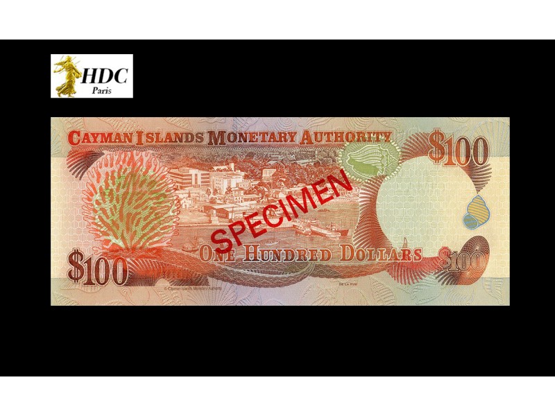100 Dollars Spécimen ÎLES CAIMANS 1998 P.25CS4