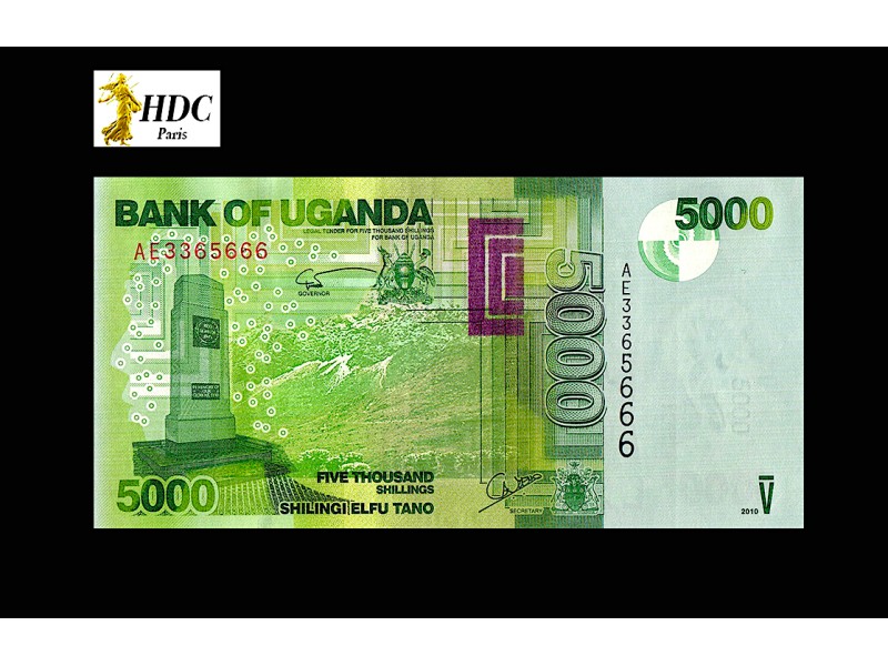 5000 Shillings OUGANDA 2010 P.51a