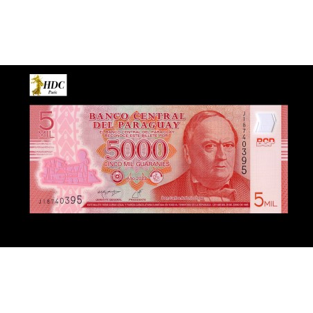 5000 Guaranies PARAGUAY 2022 P.234d  Polymer-horizondescollectionneurs.com