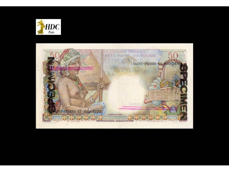 50 Francs Belain d'Esnambuc Spécimen SAINT...