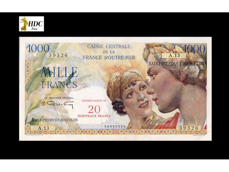20 NF sur 1000 Francs  1964 P.34