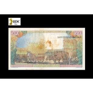 10 NF sur 500 Francs SAINT- PIERRE ET MIQUELON 1964 P.33-horizondescollectionneurs.com 2