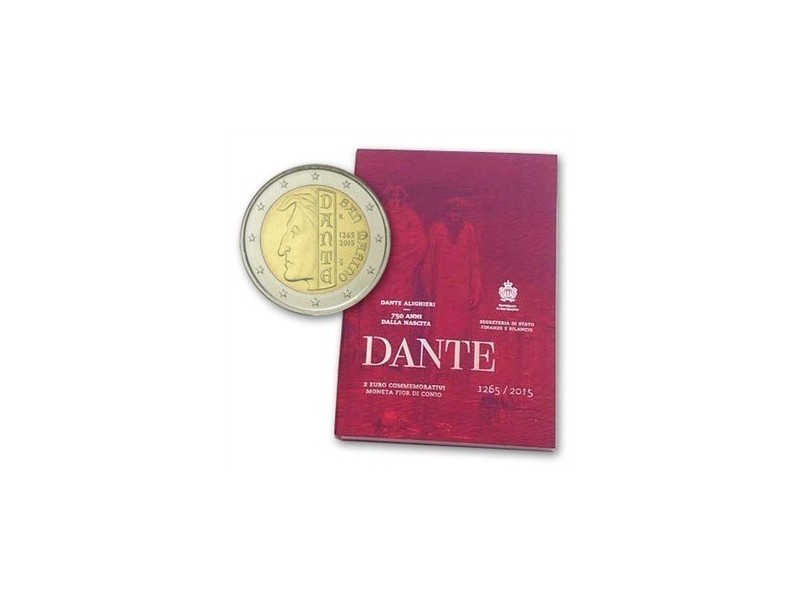 SAINT-MARIN pièce 2 euros 2015 -Dante Alighieri