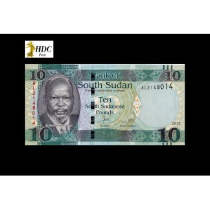 10 Pounds SOUDAN DU SUD 2015 P.12a