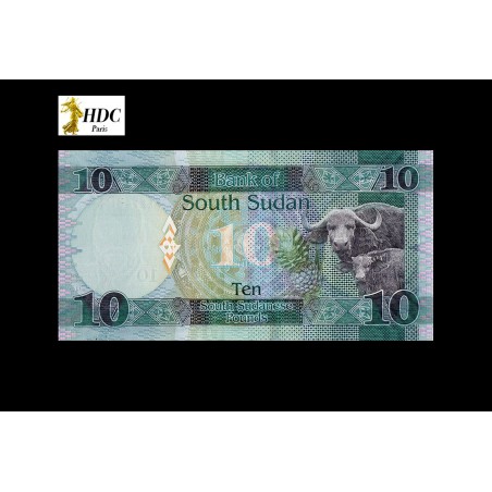 10 Pounds SOUDAN DU SUD 2015 P.12a