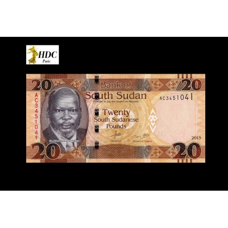 20 Pounds SOUDAN DU SUD 2015 P.13