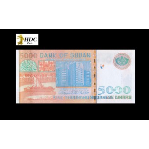 5000 Dinars SOUDAN 2002 P.63 2