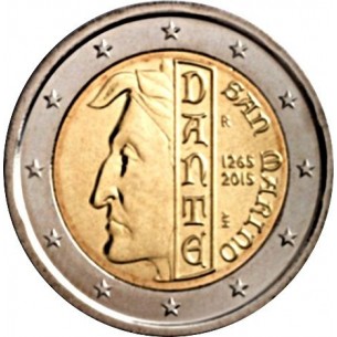 SAINT-MARIN pièce 2 euros 2015 -Dante Alighieri 2