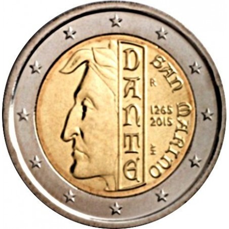 SAINT-MARIN pièce 2 euros 2015 -Dante Alighieri