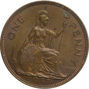 1 Penny ROYAUME -UNI 1937 SUP+ 2