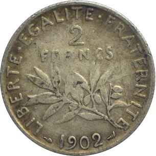 2 Francs SEMEUSE 1902 TB