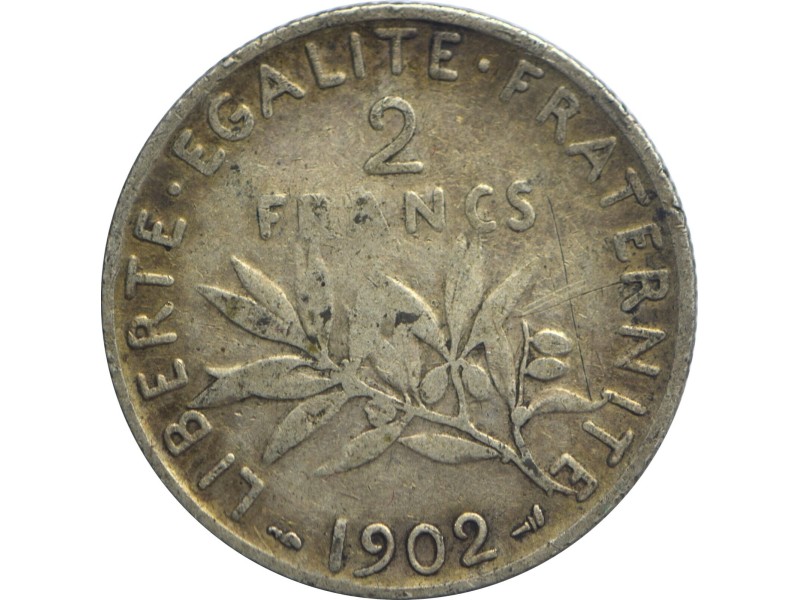 2 Francs SEMEUSE 1902 TB