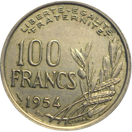 100 francs COCHET 1954  Beaumont-Le-Roger TTB