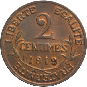 2 Centimes Daniel Dupuis 1919 Paris