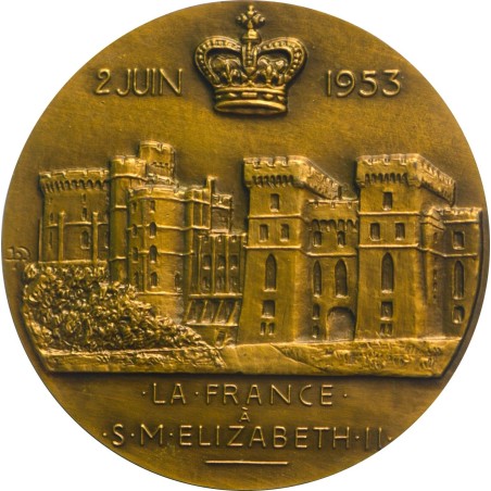 Médaille ELISABETH II Couronnement de sa Majesté la Reine d’Angleterre