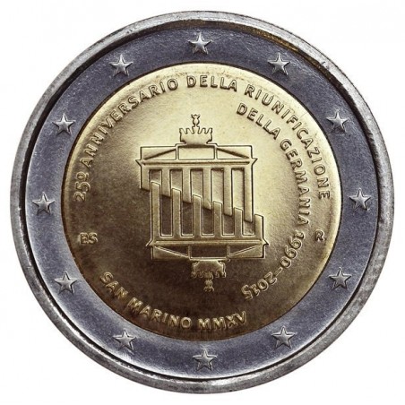 2 Euros com Saint Marin BU 2015- réunification allemande 