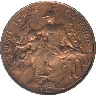 5 centimes DANIEL-DUPUIS 1917 SUP+ 2