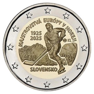 2 Euros SLOVAQUIE 2025 Hockey sur Glace