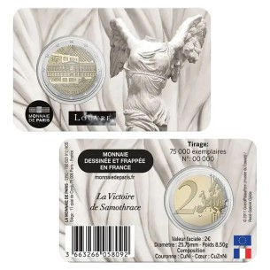 BU, 2 Euros FRANCE 2025 LE LOUVRE, La Victoire de Samothrace