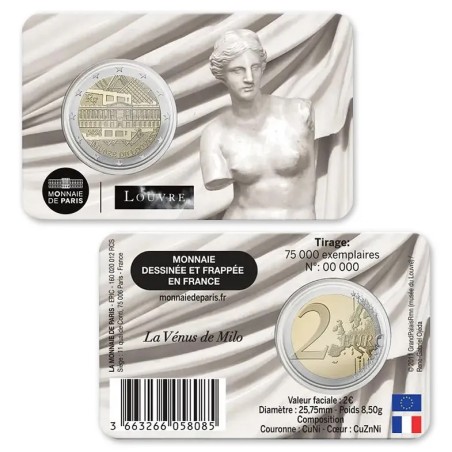 2 Euros FRANCE 2025 Le Louvre, Venus Milo