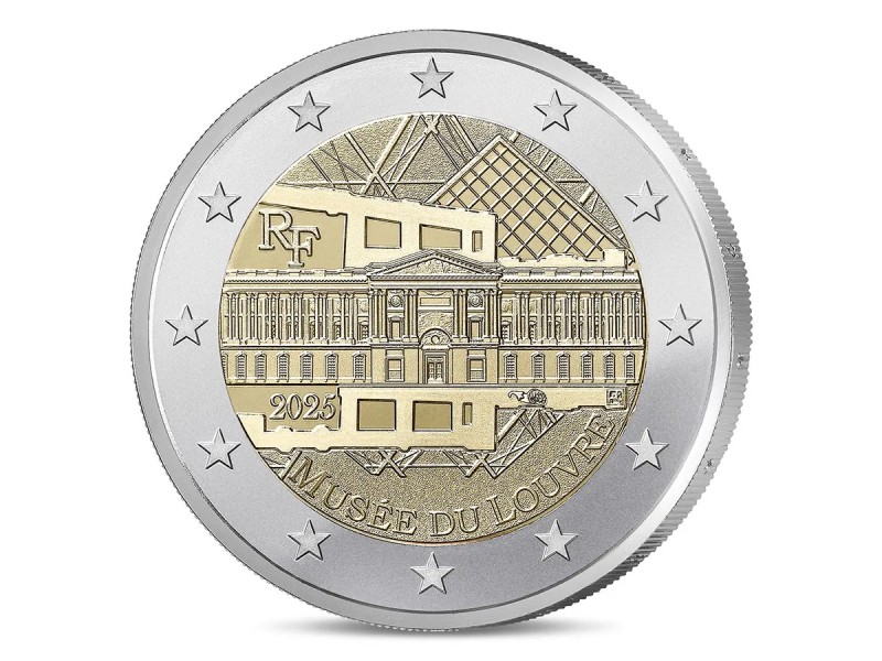 BU, 2 Euros FRANCE 2025 Le Louvre, l'Amour et...