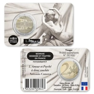 2 Euros FRANCE 2025 Le Louvre, l'Amour et Psyché