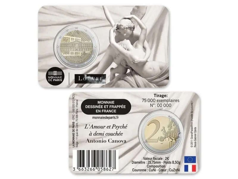 2 Euros FRANCE 2025 LE LOUVRE- l'Amour et Psyché