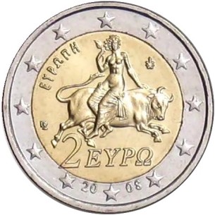 2 Euros GRECE 2008- Face Nationale
