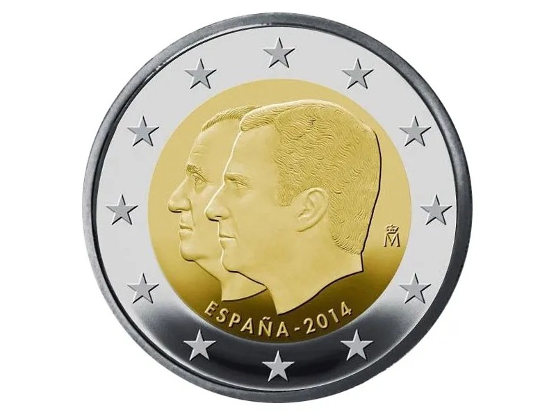 2 Euros ESPAGNE 2014 -Felipe VI et Juan Carlos I