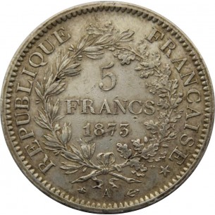 5 Francs Hercule 1873 A 2