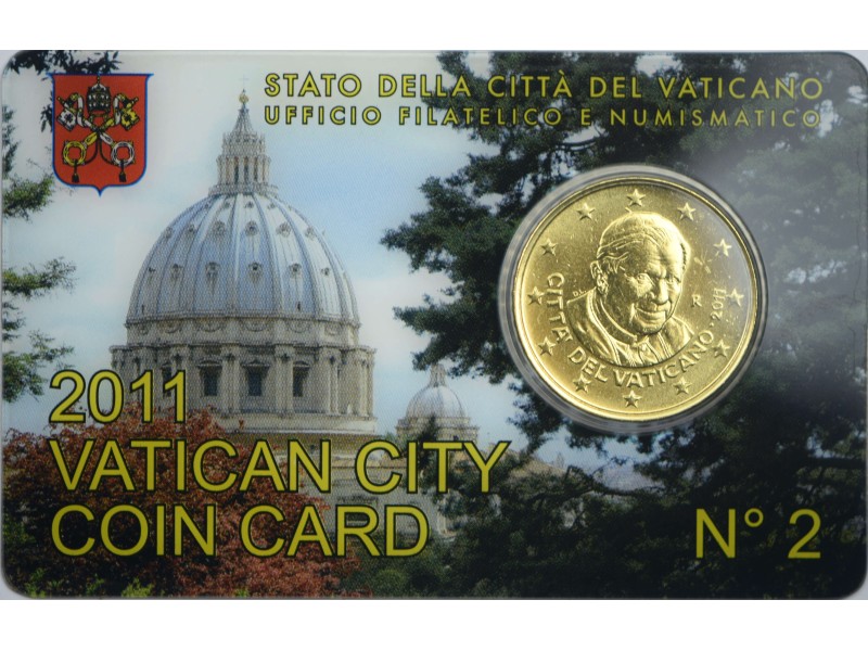 50 Centimes  VATICAN 2011 N°2 - BENOIT XVI