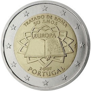 2 Euros PORTUGAL 2007  Traité de Rome
