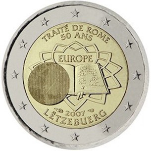 2 Euros LUXEMBOURG 2007 Traité de Rome