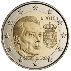 2 Euros LUXEMBOURG 2010, Armoiries du Grand Duc