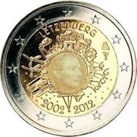 2 Euros LUXEMBOURG 2012, 10 ans de l'Euro
