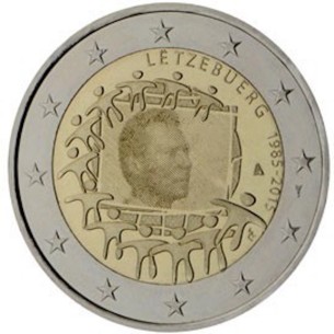 2 Euros LUXEMBOURG 2015, Drapeau