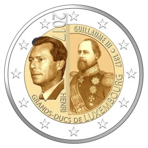 2 Euros LUXEMBOURG 2017, Guillaume III
