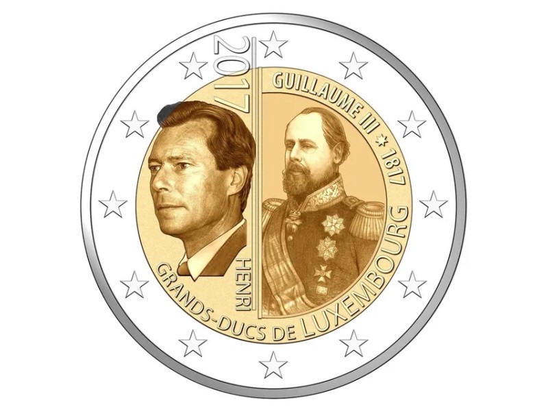 2 Euros LUXEMBOURG 2017, Guillaume III