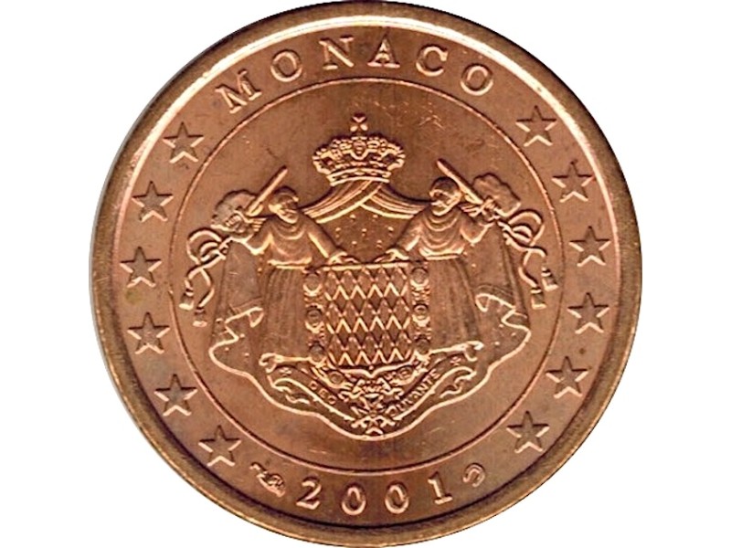 5 Centimes MONACO 2001, Armoiries