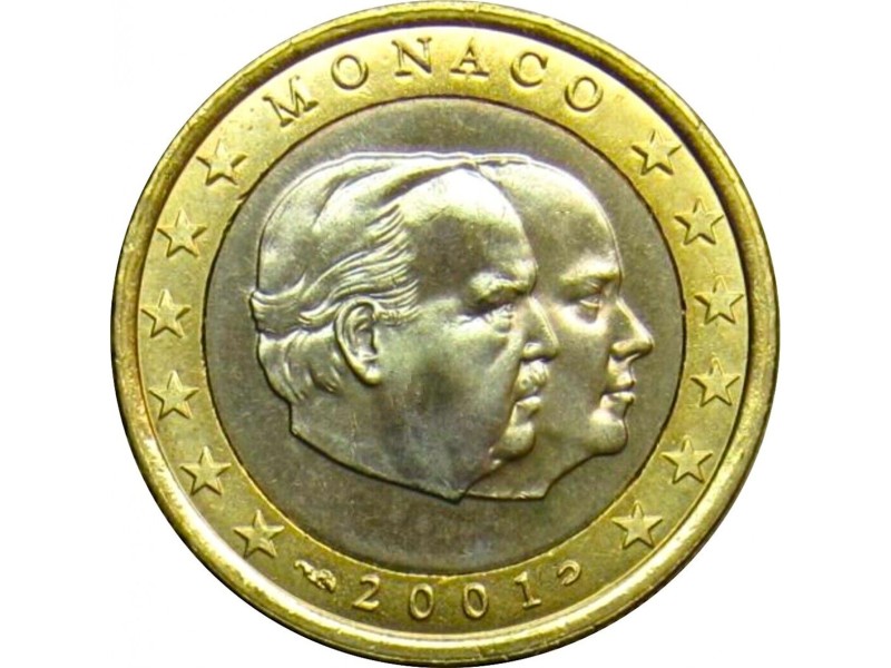 1 Euro MONACO 2001- Portrait Rainier
