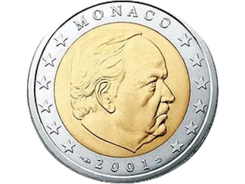 2 Euros MONACO 2001, Portrait Rainier